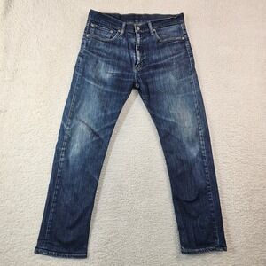 Levis 513 Slim Straight Jeans Mens 34x30 Dark Wash Denim Blue Pants 05513-0511